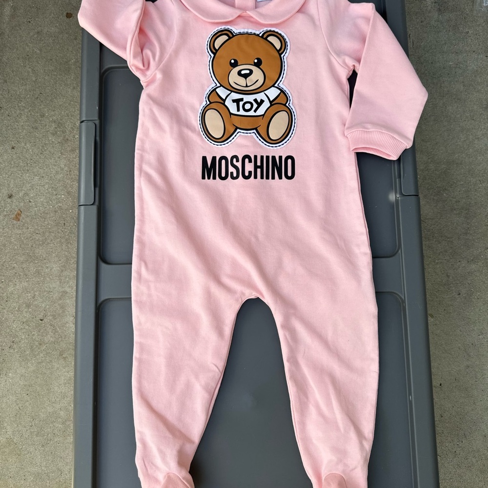 Moschino Pink Toy Bear Footie